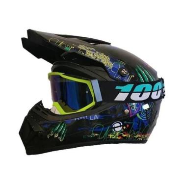 Imagem de Capacete De Motocross Adulto Profissional Para ATV, Downhill, Mountain