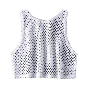 Imagem de Top Cropped Feminino Preto E Vermelho Com Recortes Em Tela, Estilo Sol