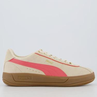 Imagem de Tênis Puma Club Klassika SD Feminino Bege e Rosa, 38