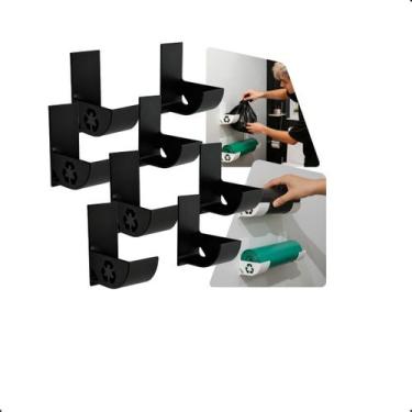 Imagem de Kit 4 Porta Sacos De Lixo Organizador De Parede Em Plástico Reciclável