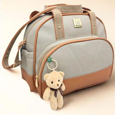 Imagem de Bolsa Pequena Bebe Maternidade Classic Enxoval Miellu Bolsas com Urso 