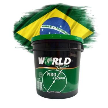 Imagem de Tinta Piso E Fachada Para A Copa Cores Do Brasil 3,6l - World Tintas, 