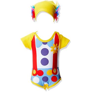 Imagem de Fantasia Body Palhaço Bebe 911428 P-3 meses, Sulamericana Fantasias, Amarelo/Vermelho/Azul