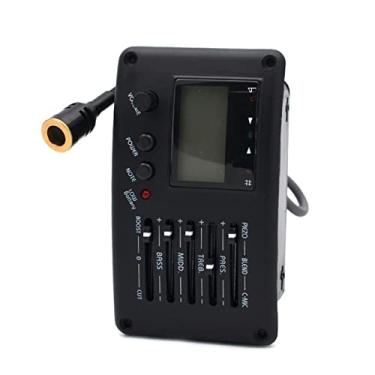 Imagem de Kerrey Captador guitarra acústica 5 bandas com micro telefone captador de guitarra acústica eq pré-amplificador sintonizador lcd para guitarra acústica (Color : SV-M700)