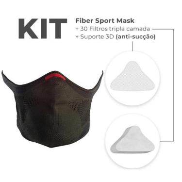 Imagem de Kit Máscara Proteção Fiber Knit Sport Z754k-0975