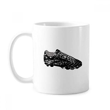 Imagem de Caneca de futebol preto padrão de cerâmica xícara de café porcelana louça de cerâmica