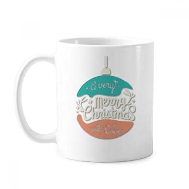 Imagem de Guirlanda colorida de Natal ilustração abstrata caneca cerâmica xícara de porcelana café louça