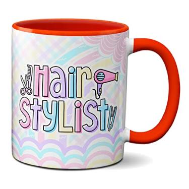 Imagem de Caneca Hair Stylist Profissão Cabelo Profossional Presente (Vermelha)