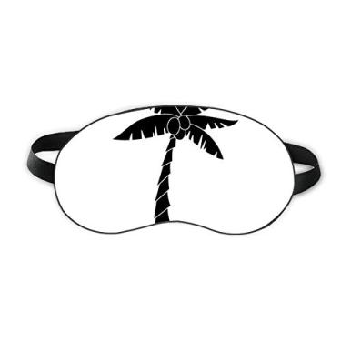 Imagem de Plant Coconut Tree Black Outline Sleep Eye Shield Soft Night Vlindfold Shade Cover