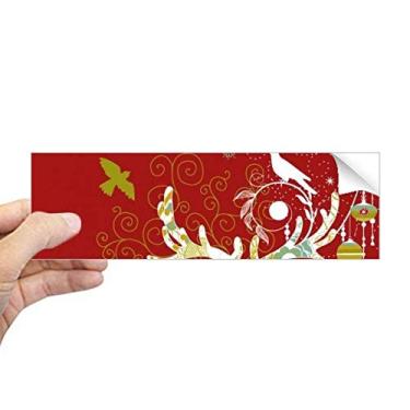 Imagem de DIYthinker Adesivo retangular Merry Chistmas veado para para-choque notebook janela decalque