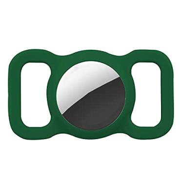 Imagem de Capa protetora compatível com Apple AirTag, GPS rastreando coleira para cães e gatos acessórios suporte para alça para animais de estimação, capa protetora de silicone AirTag leve,