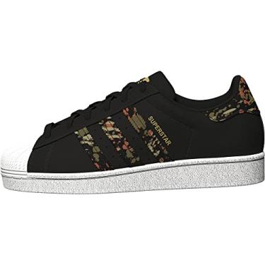 Imagem de adidas Originals unisex adult Superstar Sneaker, Black/Black/Fox Orange, 6.5 Big Kid US