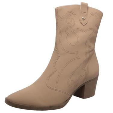 Imagem de Bota Feminina Country Salto Médio Cano Baixo Mississipi