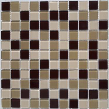 Imagem de Pastilha de Vidro Cristal Mix Glass Mosaic 30cmx30cm Placas Marrom
