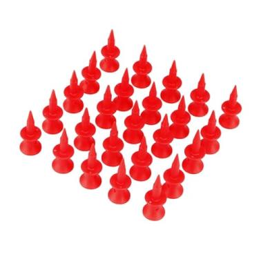 Imagem de Amagogo 25 peças de golfe t suporte de golfe portátil leve equipamento de golfe ferramentas para relvado e gama de condução quintal ao ar livre, Vermelho