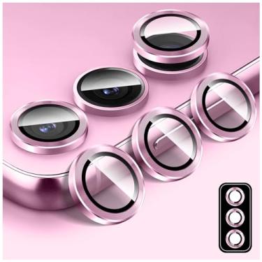 Imagem de Kucheed Protetor de lente de câmera para Samsung Galaxy A25, anéis individuais de liga de alumínio de alinhamento automático, adesivo de filme protetor de tela de vidro temperado 9H