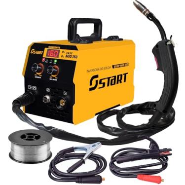Imagem de Máquina Solda Inversora Mig 160a Sem Gás 3 Em 1 Tig Lift Eletrodo Easymig Start 220v Cor Amarelo 50 Hz/60 Hz