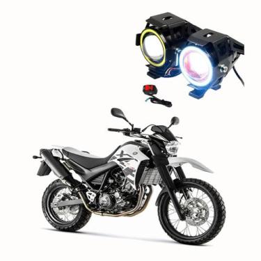 Imagem de Par Farol Milha Angel Eye U7 Moto Yamaha XT 660R 2005 2006 2007 2008 2