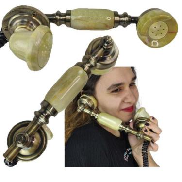 Imagem de Gancho Monofone Vintage Estilo Retro Telefone Fixo RJ11 Decoraçao Rest