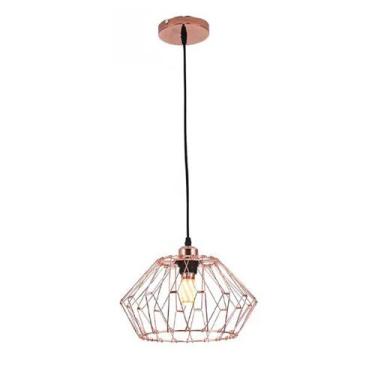 Imagem de Lustre Pendente Luminaria Ajustavel Metal Aramado Design Moderno Decor