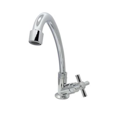 Imagem de Torneira Pia Bancada Mesa Cozinha Bica Móvel Cromado Abs 1/4 - Shop Hi