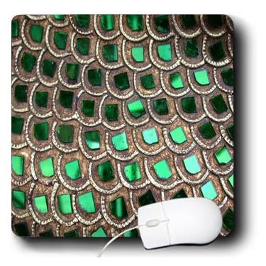 Imagem de 3dRose Mouse pad LLC 20 x 20 x 0,25 polegadas, vidro verde recortado (mp_100405_1)