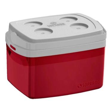 Imagem de Caixa térmica soprano Vermelha 12 litros