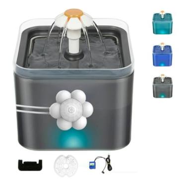 Imagem de Bebedouro Elétrico Pet 2 litros Fonte Com Filtro e Sensor de Movimento para Cães Gatos Pet (CINZA, ÚNICO)