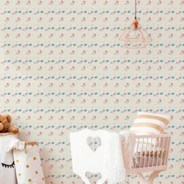 Imagem de Papel de Parede Infantil Unicórnios Coloridos - CasaH