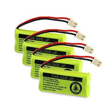 Imagem de Kruta BT183342 BT283342 BT166342 BT266342 BT162342 BT262342 Bateria compatível com VTech CS6114 CS6419 CS6719 AT&T EL52300 CL80112 VTech CS67 19-2 Aparelhos sem fio (pacote com 4)