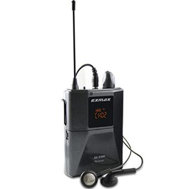Imagem de EXMAX Receptor EX-938R para transmissor EX-938, sistema de guia turístico sem fio UHF, equipamento de interpretação simultânea - interpretação de tribunal de viagem de visita guiada - Apenas receptor