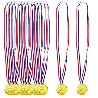 Imagem de Honbay 24 peças, crianças, crianças, ouro, plástico, medalhas para festas, jogos, esportes, roupas e mais