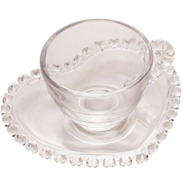 Imagem de Xicara De Cafe Com Pires Cristal Coração 80 Ml - Lyor