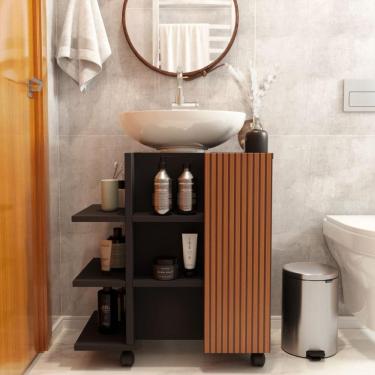 Imagem de Gabinete Banheiro Ripado Style Preto