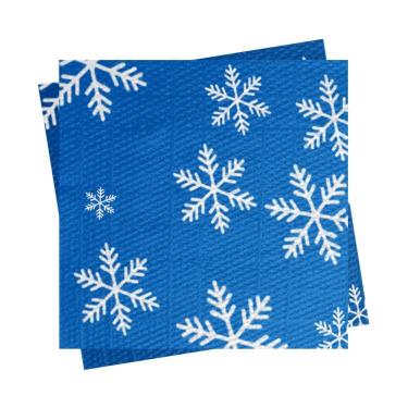 Imagem de Guardanapo De Papel Estampado Flocos De Neve - 50 Unidades