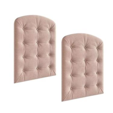 Imagem de Kit Capitonê Peroba Para Berço Elô Cor Areia Em Mdf 2 Peças Areia