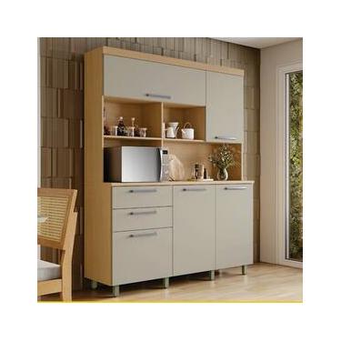 Imagem de Cozinha Compacta Nesher Nobreza com 5 Portas, 2 Gavetas e 2 Prateleiras - 160cm de largura