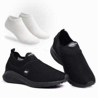 Imagem de Combo Tênis Ortopédico Unissex Ascension Com Meia Branca Conforto e Le