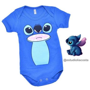 Imagem de Body Bebe Stitch Lilo com touca - MD Stylle, Azul, P