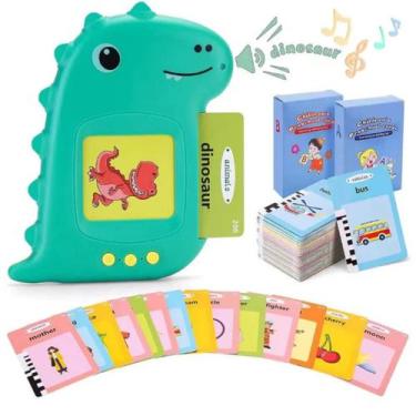 Imagem de Brinquedo educativo card flash dinossauro sensorial inglês - Brinquedo