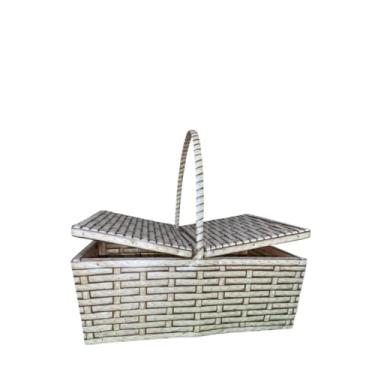 Imagem de Cesta de Piquenique Fibra Sintética M 40x25x14(Bambu)