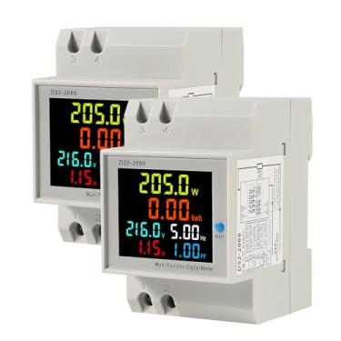 Imagem de DWEII Pacote Com 2 Medidores De Energia Monofásicos Digitais, Testador E Monitor Consumo Eletricidade, Ca 110 V 40 ~ 300 100 Amperímetro, Voltímetro Potência, Voltagem, Amperes, Watts, Kwh, Fator Fr