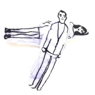Imagem de Casal Boneco de Pano Branco Ritual Amarração Vudu Umbanda Quimbanda - 