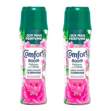 Imagem de Comfort Boom Perfume em Cristais, Odorizante de Roupas, Euforia Floral, Longa Fixação 12 Semanas, 275g, Pack com 2 Unidades
