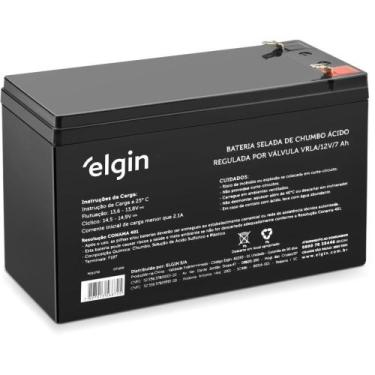 Imagem de Bateria Selada 12V Chumbo VRLA 7AH - ELGIN