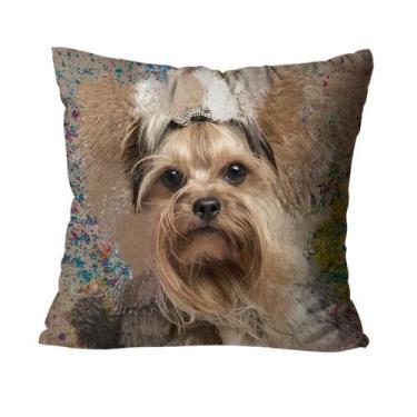 Imagem de Capa Para Almofada Mdecore Pets 45x45cm  - Yorkshire Bg