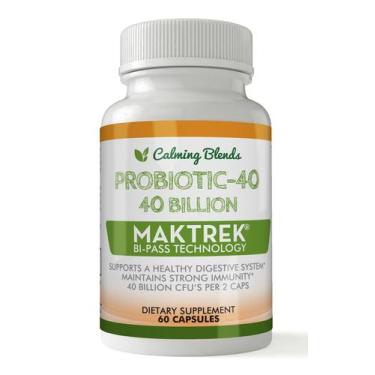 Imagem de MISTURAS PROBIÓTICAS CALMANTES: 40 bilhões de CFU, 60 cápsulas vegetai
