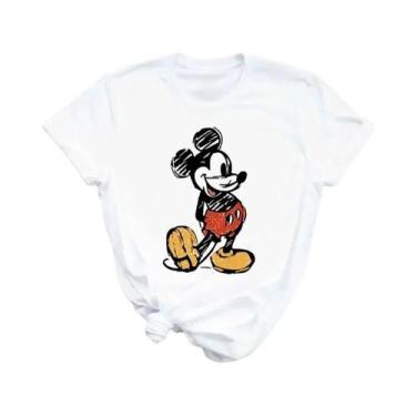 Imagem de Camiseta Kawaii De Mickey, Minnie E Pato Donald Da Disney, Estilo Hara