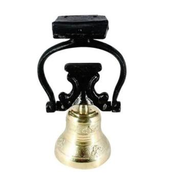 Imagem de Sino Bronze Base Em Ferro Para Sítio Capela 10x24cm Nº1 - OUTRAS MARCA