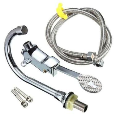 Imagem de Torneira Valvula Pedal Acionamento Controle Pes Cozinha - AB MÍDIA